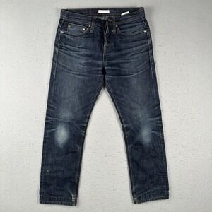 The Unbranded Brand‎ Jeans Men's 29x27 Blue 14.5oz Selvedge Denim Tapered UB201